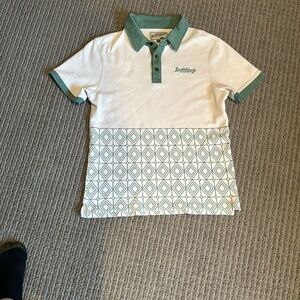 Bogey Boys White and Green Polo Shirt